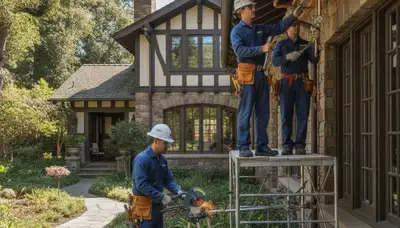 Plumber repairing a leak in Mountain View, CA for plumbing repair services