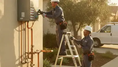 Plumber repairing a leak in Mountain View, CA for plumbingmountainviewca-new.com