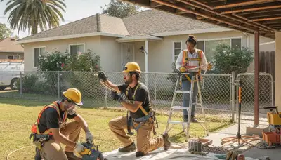 Plumber repairing pipes for a Mountain View, CA plumbing service