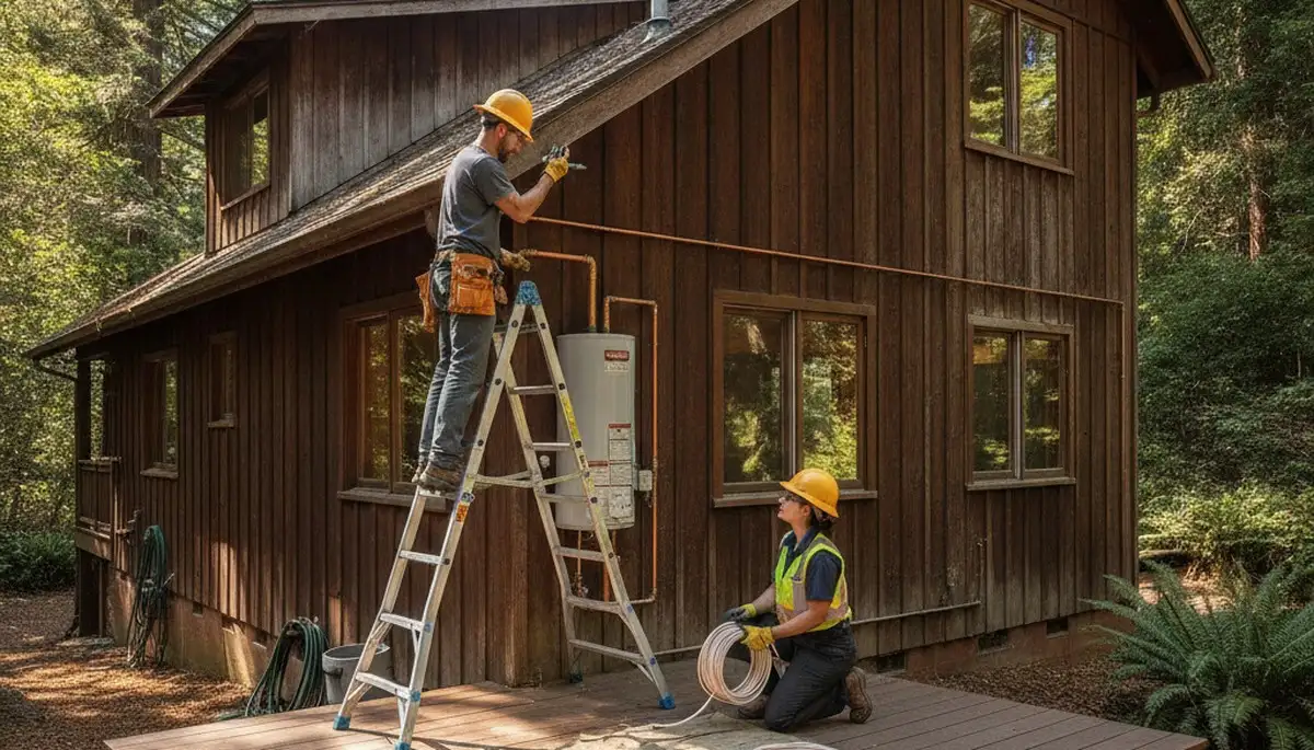 Plumber repairing a pipe in Mountain View, CA for fast residential plumbing service
