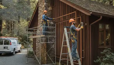 Mountain View, CA plumber repairing a leak for a plumbing service call