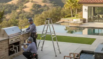Plumber repairing a leak in Mountain View, CA for plumbing repair service