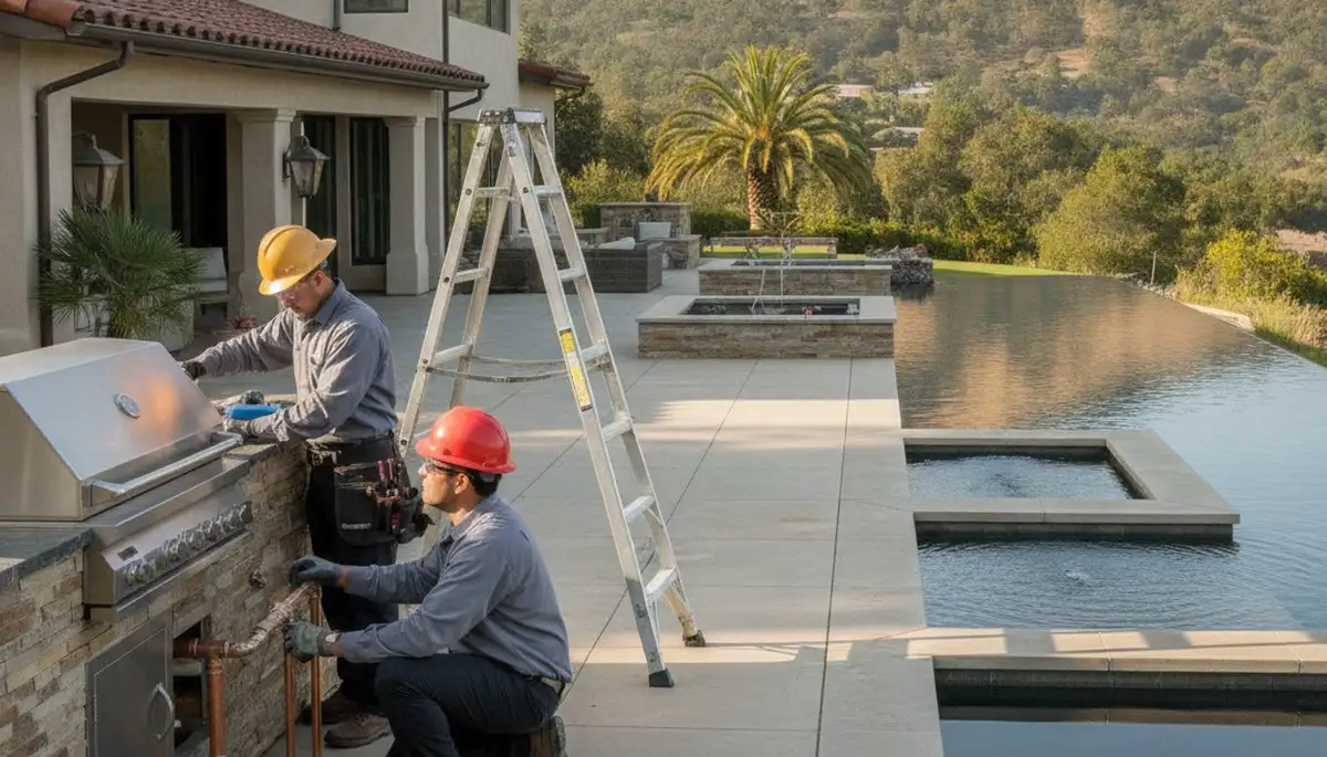 Plumber repairing a leak in Mountain View, CA for a local plumbing service