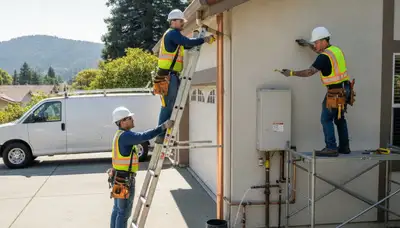 Plumber repairing a leak in Mountain View, CA for plumbingmountainviewca-new.com