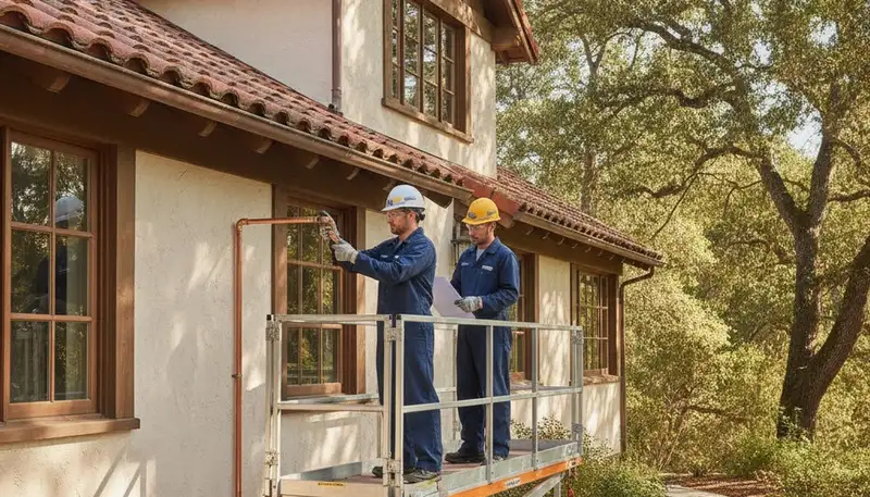 Plumber repairing a leak in Mountain View, CA for plumbing repair service