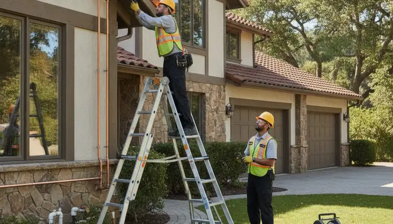 Mountain View, CA plumber repairing a leak for a local plumbing service