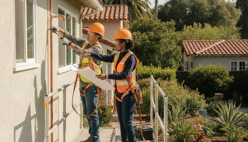 Plumber repairing kitchen sink in Mountain View, CA for plumbingmountainviewca-new.com