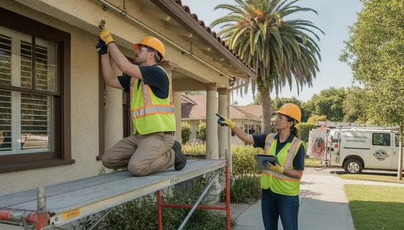 Plumber repairing a pipe in Mountain View, CA for plumbing repair service