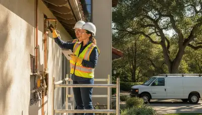 Plumber repairing pipe in Mountain View, CA for residential plumbing service