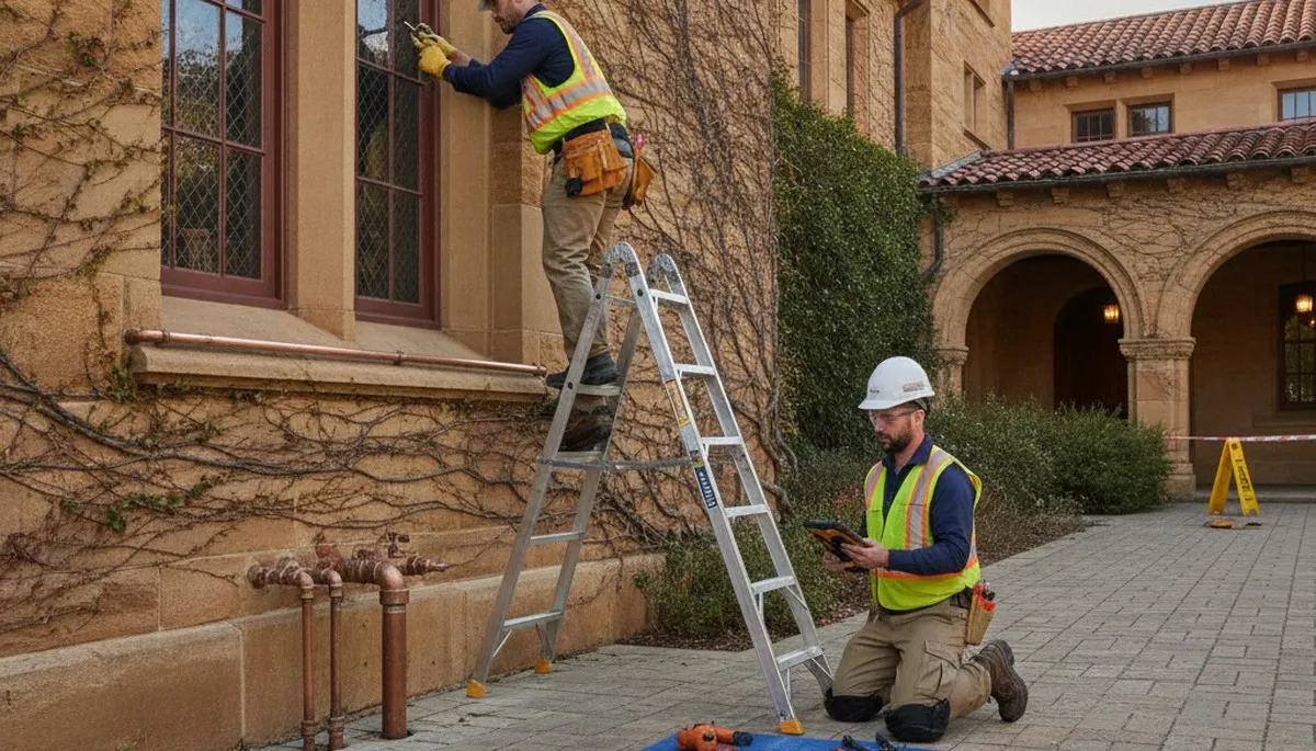 Plumber repairing pipe in Mountain View, CA for residential plumbing service