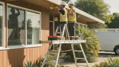 Mountain View, CA plumber repairing a residential pipe for a plumbing service call