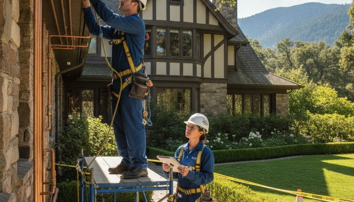 Plumber repairing a pipe in Mountain View, CA for plumbing service needs