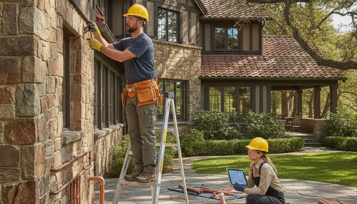 Professional plumber providing repair service in Mountain View, CA for a residential plumbing issue