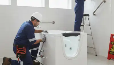 Walk-in tub installation for Mountain View, CA home by local plumbing repair professionals