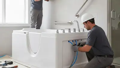 Walk-in tub installation for Mountain View, CA homes by local plumbing repair professionals
